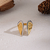 Adjustable 304 Stainless Steel Cuff Open Rings for Women ME6859-2-1