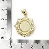 Brass Pave Shell Pendants X-KK-I708-17F-G-3