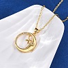 Brass Micro Pave Clear Cubic Zirconia Pendant Necklaces LS-NJEW-S438-05B-G-3