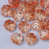 Transparent Spray Painted Glass Beads GLAA-T013-01-B02-1