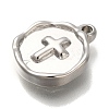 Anti-Tarnish 304 Stainless Steel Pendants STAS-P371-021P-02-2