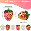 30Pcs 2 Colors Electroplate Opaque Acrylic Pendants PACR-SC0001-09-2