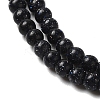 Synthetic Blue Goldstone Beads Strands G-B090-A07-01-4