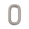 Rack Plating Brass Micro Pave Clear Cubic Zirconia Linking Rings KK-Z070-12P-03-1