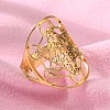304 Stainless Steel Star of David Adjustable Ring LS-RJEW-P037-05G-3