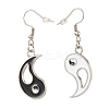 Alloy Enamel Tai Ji Dangle Earrings EJEW-JE04980-1