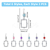 2 Sets Alloy Painting Frame Pendant Decorations FIND-UN0002-04-2