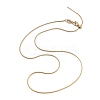 Adjustable Slider 201 Stainless Steel Round Snake Chain Necklaces NJEW-K270-01G-01-2
