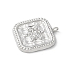 304 Stainless Steel Rhinestone Pendants STAS-Z122-55P-2