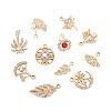 Crafans 24Pcs 12 Style Zinc Alloy Rhinestone Pendant FIND-CF0001-03-12