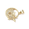 Brass Micro Pave Cubic Zirconia Pendants KK-S337-08G-D-2