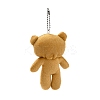 PP Cotton Mini Animal Plush Toys Bear Pendant Decoration HJEW-C002-03A-2