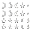 60Pcs 10 Style 304 Stainless Steel Pendants STAS-FS0001-14P-2
