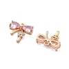 Brass Micro Pave Cubic Zirconia Pendants KK-B125-25G-2