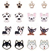 32Pcs 8 Styles Alloy Enamel Pendants ENAM-TA0004-18-3