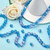 Spray Painted Crackle Glass Beads Strands CCG-Q001-10mm-19-4
