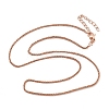Brass Wheat Chains Necklaces for Women NJEW-D302-24RG-4
