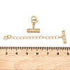 Brass Micro Pave Clear Cubic Zirconia Curb Chain Extender KK-G556-08G-01-3