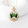 Alloy & Resin Dried Flower Pendant Necklaces WG445DE-05-1