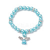 Glass Imitation Pearl Beaded Bracelets BJEW-JB09367-3