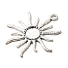 Tibetan Style Alloy Sun Pendant Cabochon Settings X-TIBEP-Q043-079-RS-2