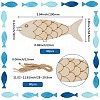 30Pcs Fish Unfinished Wood Cutouts Pendant Decorations DIY-SP0004-52-2