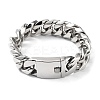 Non-Tarnish 304 Stainless Steel Cuban Link Chains Bracelets for Men & Women BJEW-D031-21C-P-1