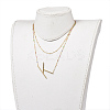 304 Stainless Steel Double Layer Necklaces NJEW-JN02854-06-5