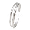 304 Stainless Steel Cuff Bangles for Women BJEW-B147-02P-2