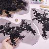 Flower Polyester Embroidery Sew on Appliques PATC-WH0020-33C-3