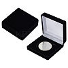 Square EVA Covered with Velveteen Commemorative Coin Storage Cases with Sponge Inside CON-WH0201-005A-1