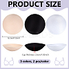 3 Pairs 3 Colors Polyester Round Bra Pads Inserts DIY-BC0016-72-2