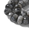 Faceted Natural Labradorite Rondelle Beads Strands X-G-K090-02-3