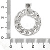 Rack Plating Brass Micro Pave Cubic Zirconia Pendants KK-M021-08P-3