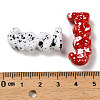 Opaque & Spray Painted Acrylic Beads OACR-G049-03-3