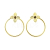 304 Stainless Steel Natural Tiger Eye Boho Stud Earrings EJEW-S244-01G-K-1