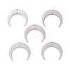 201 Stainless Steel 2-Loop Link Charms X-STAS-N090-LA039-P-3