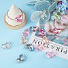 16Pcs 4 Colors Transparent Acrylic Beads MACR-FH0001-14-5