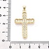 Brass Micro Pave Clear Cubic Zirconia Pendants KK-N268-92G-3