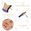 30Pcs 15 Colors Walnut Wood Star Stud Earrings EJEW-FW0001-02-4