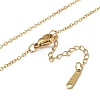 Ion Plating(IP) Initial Letter 304 Stainless Steel Pendant Necklaces NJEW-M199-01G-O-4