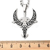 201 Stainless Steel Black Enamel Moon Goddess Pendant Necklaces LS-NJEW-H065-10P-3