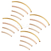 220Pcs 4 Styles Brass Smooth Curved Tube Beads KK-AR0004-49-1