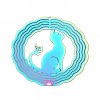 201 Stainless Steel 3D Rotating Hanging Wind Spinner STAS-T064-98-1