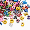 4Sets 4 styles Alloy Rhinestone Slide Charms ALRI-TA0001-15-4