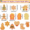 66pcs 11 styles Christmas Theme Resin Decoden Cabochons RESI-SC0005-59-2