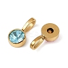 304 Stainless Steel Birthstone Charms STAS-Z143-03G-4