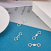 Anti-Tarnish 4Pcs 2 Style 925 Sterling Silver Spring Ring Clasps Sets STER-TA0001-05-5