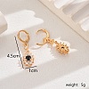Elegant Copper Flower Hoop Earrings TF1677-3-1