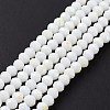 Electroplate Opaque Solid Color Glass Beads Strands EGLA-A034-P8mm-L17-2